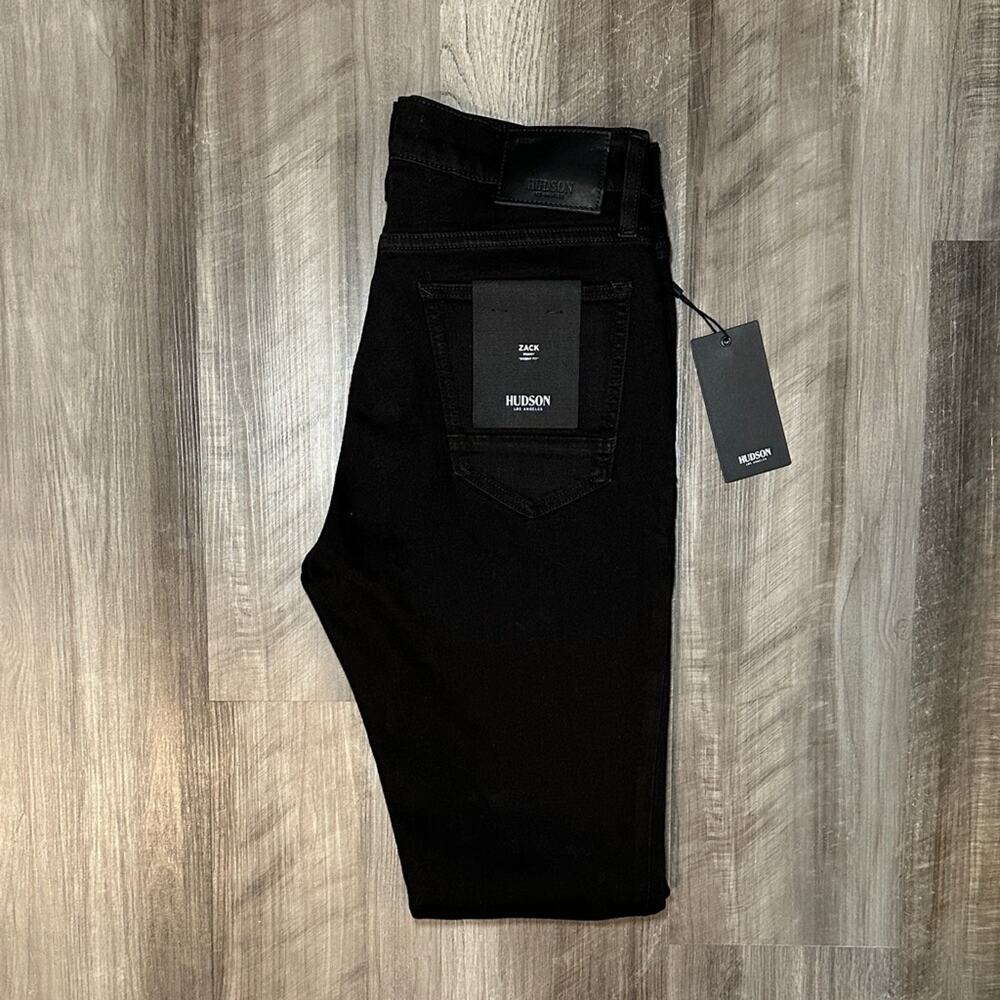 Hudson Jeans Zack Brin Black Rinse Skinny Fit Jeans - 30